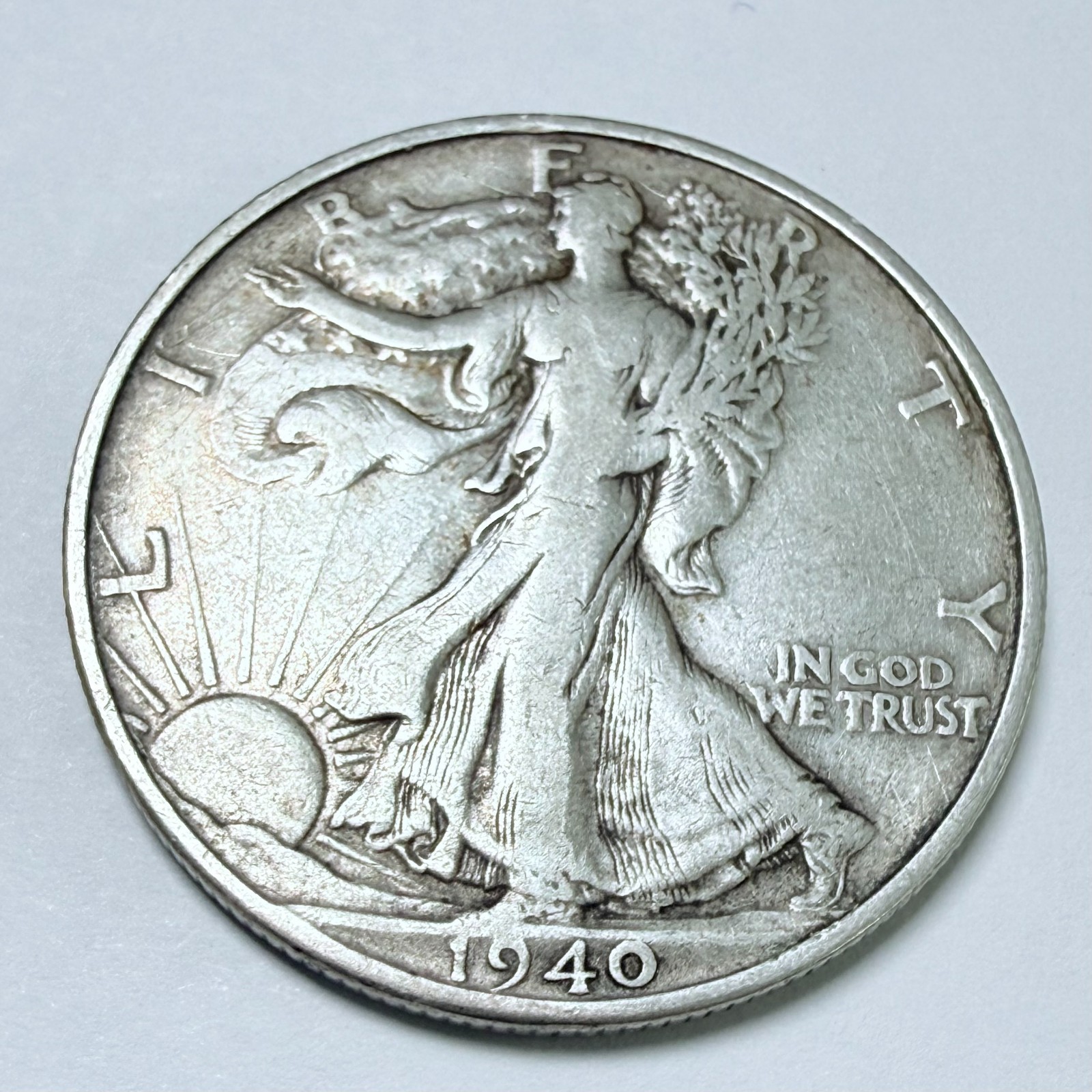 1940-S Walking Liberty Half Dollar 90% Silver FINE DETAILS #9884