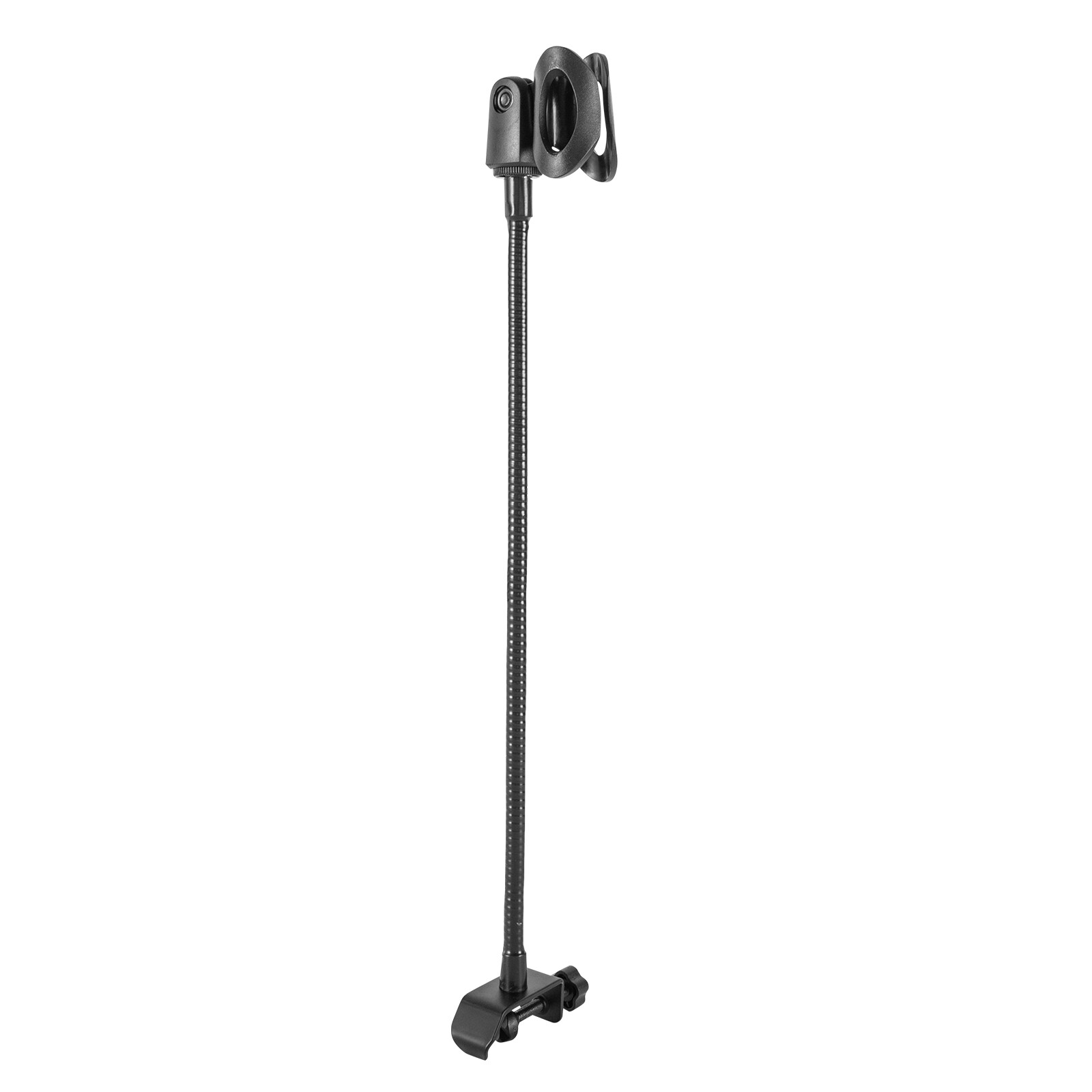 Adjustable Microphone Stand Black with Desk Clamp for Radio Broadcasting