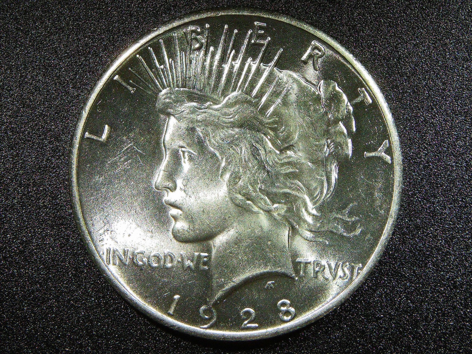 1928 Silver Peace Dollar BU
