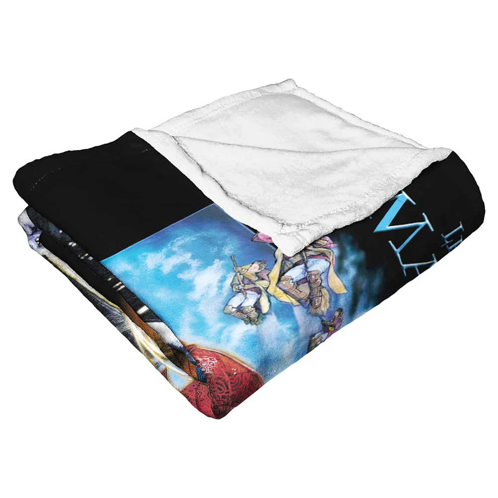 Fantasy Wizard School Magic Stone Flannel Throw Blanket