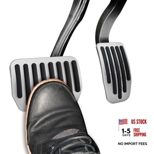 Foot Pedal Pads Set, Brake Pedal Cover, Aluminum Vehicle Brake and Silver