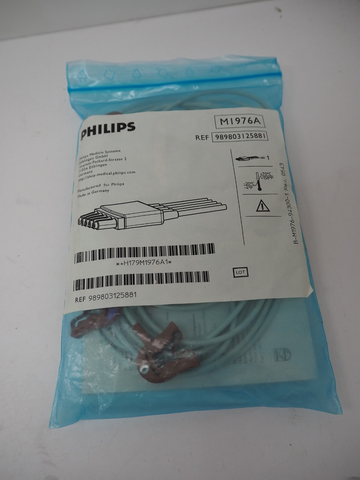 Philips M1976A ECG EKG Leadwire Grabber 989803125881 New in Bag Free Shipping