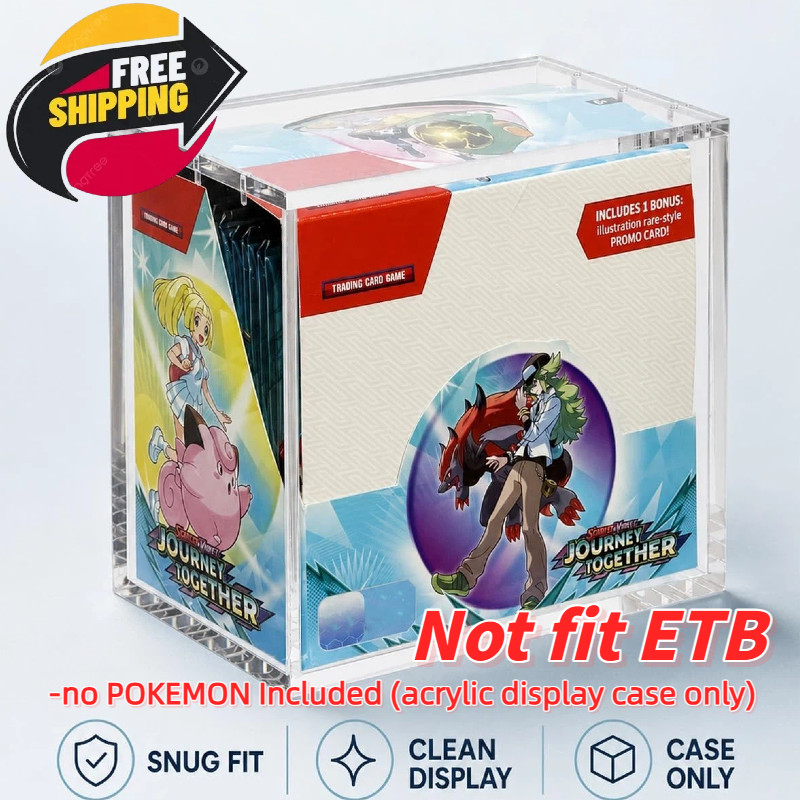Pokemon Booster Box Acrylic Case Magnetic Protective Display Case Stackable