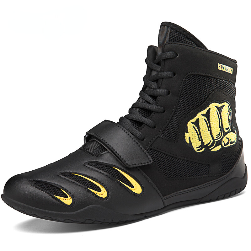 Comfortable Men's Boxing Shoes Rubber Outsole Breathable Wrestling Shoes