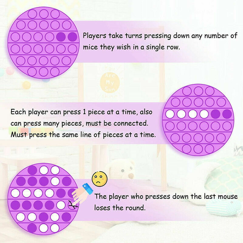 Push Pop Bubble Sensory Fidget Toy Pop & Push It 👩🏾‍🤝‍👩🏼Support Autism