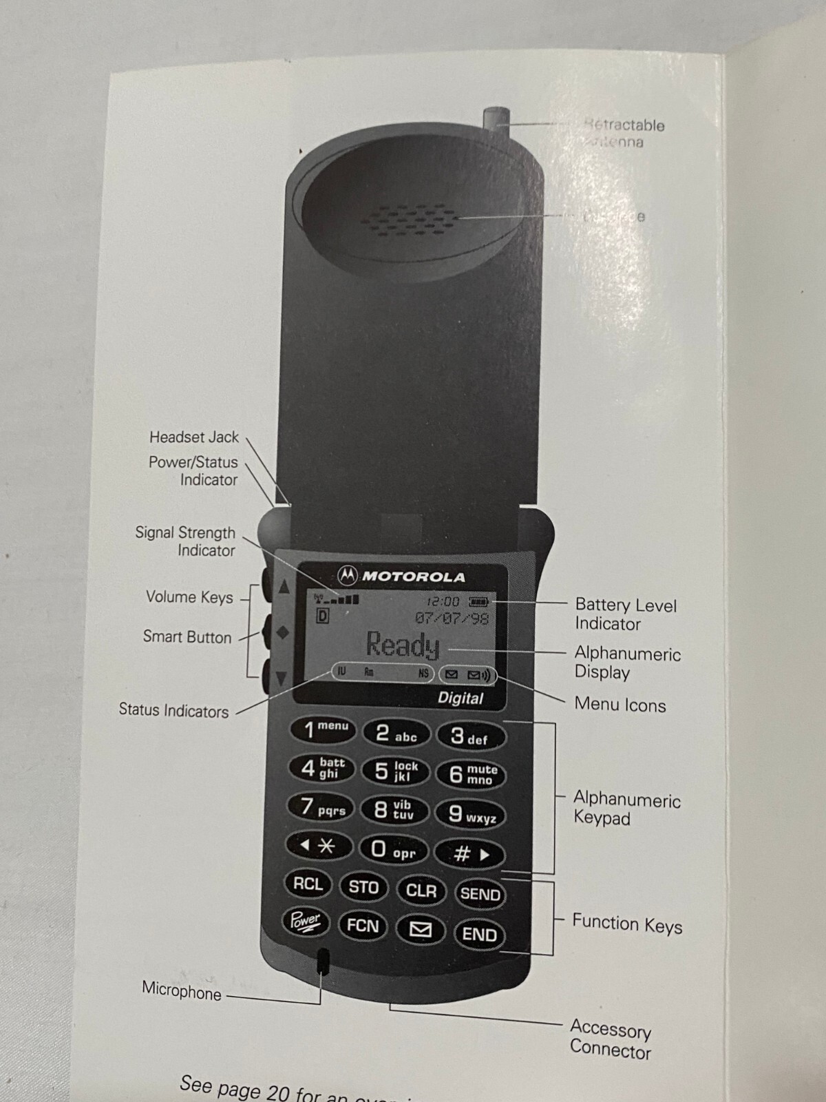 Motorola Digital StarTAC Wireless Telephone Users Guide ST7760 + Paper Inserts