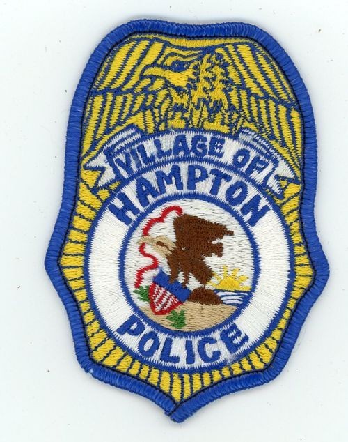 ILLINOIS IL HAMPTON POLICE NICE BREAST PATCH SHERIFF