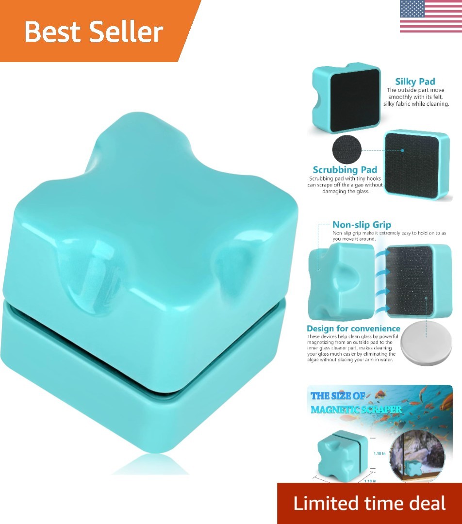 Effortless Aquarium Maintenance: Scratch-Free Magnetic Algae Scraper, Mini Size