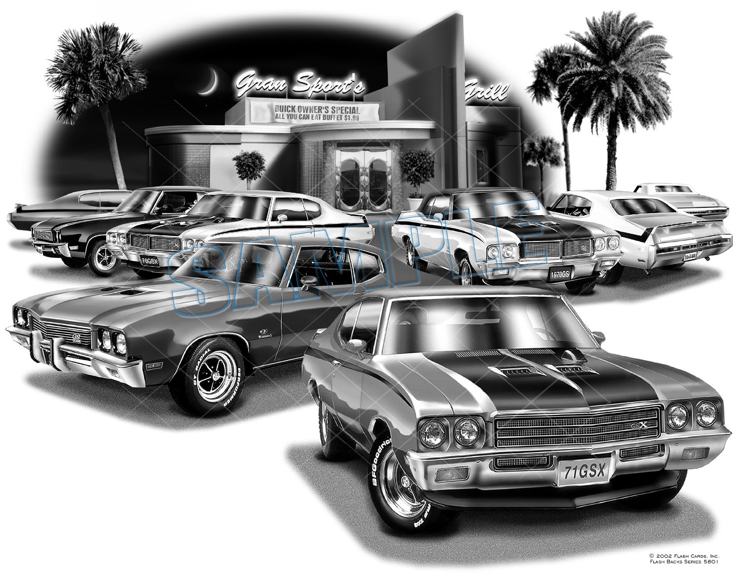 BUICK 70,71,72 MUSCLE CAR AUTO ART PRINT #5801 "FREE USA SHIPPING"