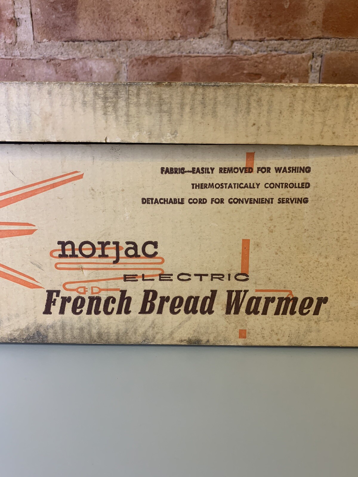 Vintage 60s Norjac Electric French Bread Warmer Paisley Tested/Works OG Box