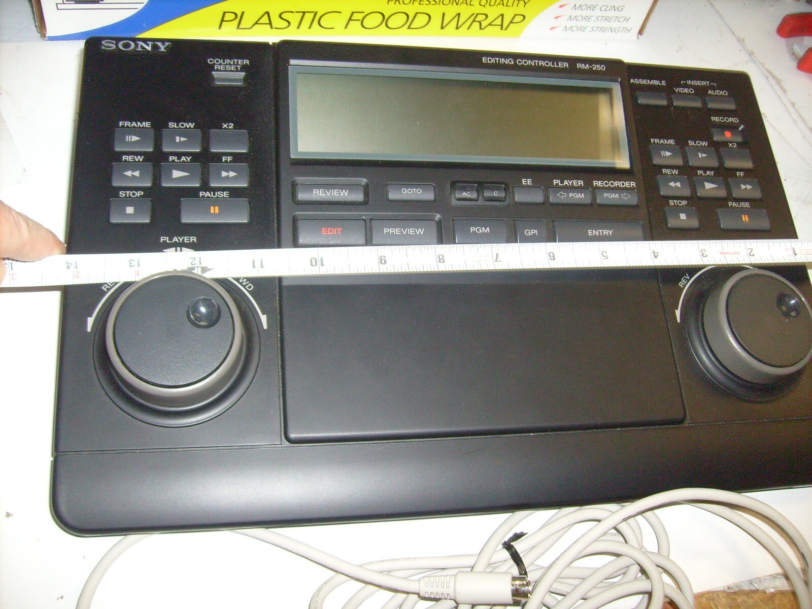 Vintage Sony RM-250 Video Editing Controller w/ shuttle knobs
