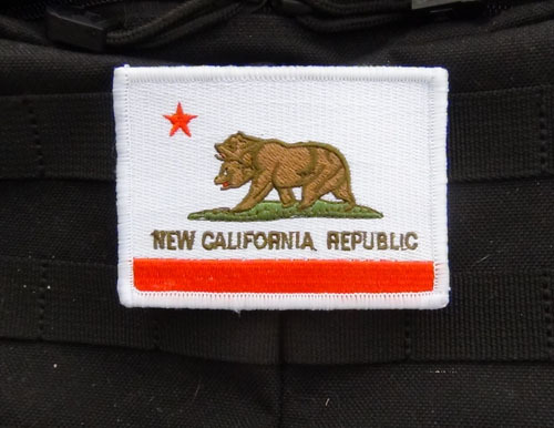 Fallout inspired NCR New California Patch 2.5"x3.5" Hook and Loop backing
