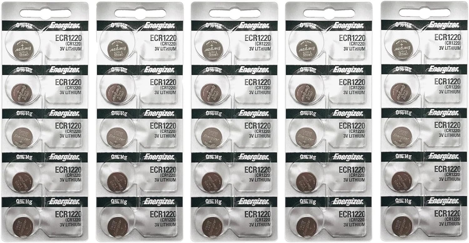 Energizer CR1220 3V Lithium Batteries (25 Batteries)