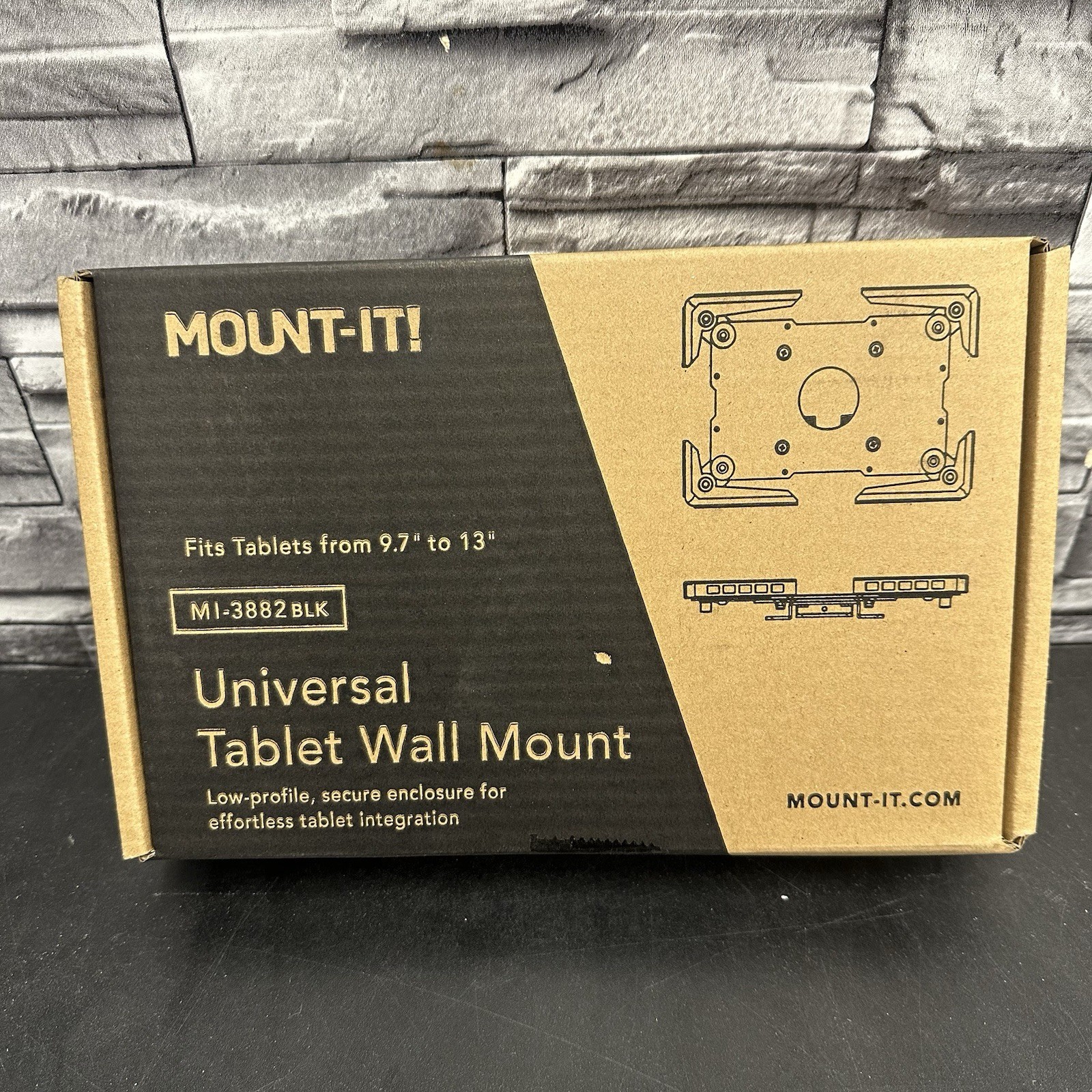 MOUNT-IT UNIVERSAL TABLET WALL MOUNT MI-3882 BLK