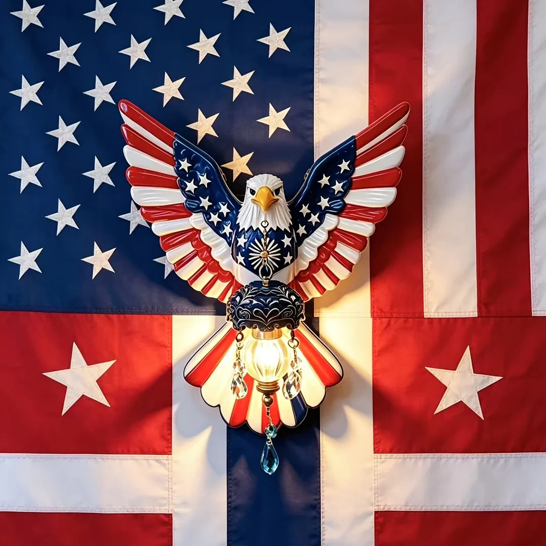 250th Anniversary Eagle Shaped Doorbell | Wall Light for Porch Mailbox Post