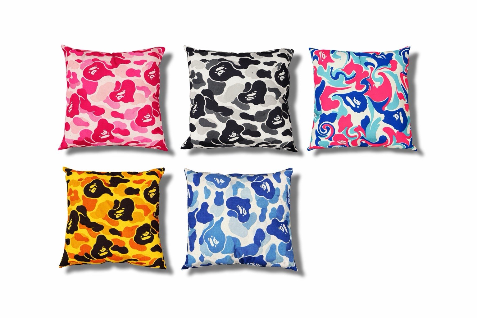 Classic Bape Camo ABC Shark 18x18 Throw Pillow Decor Bathing Streetwear Hype