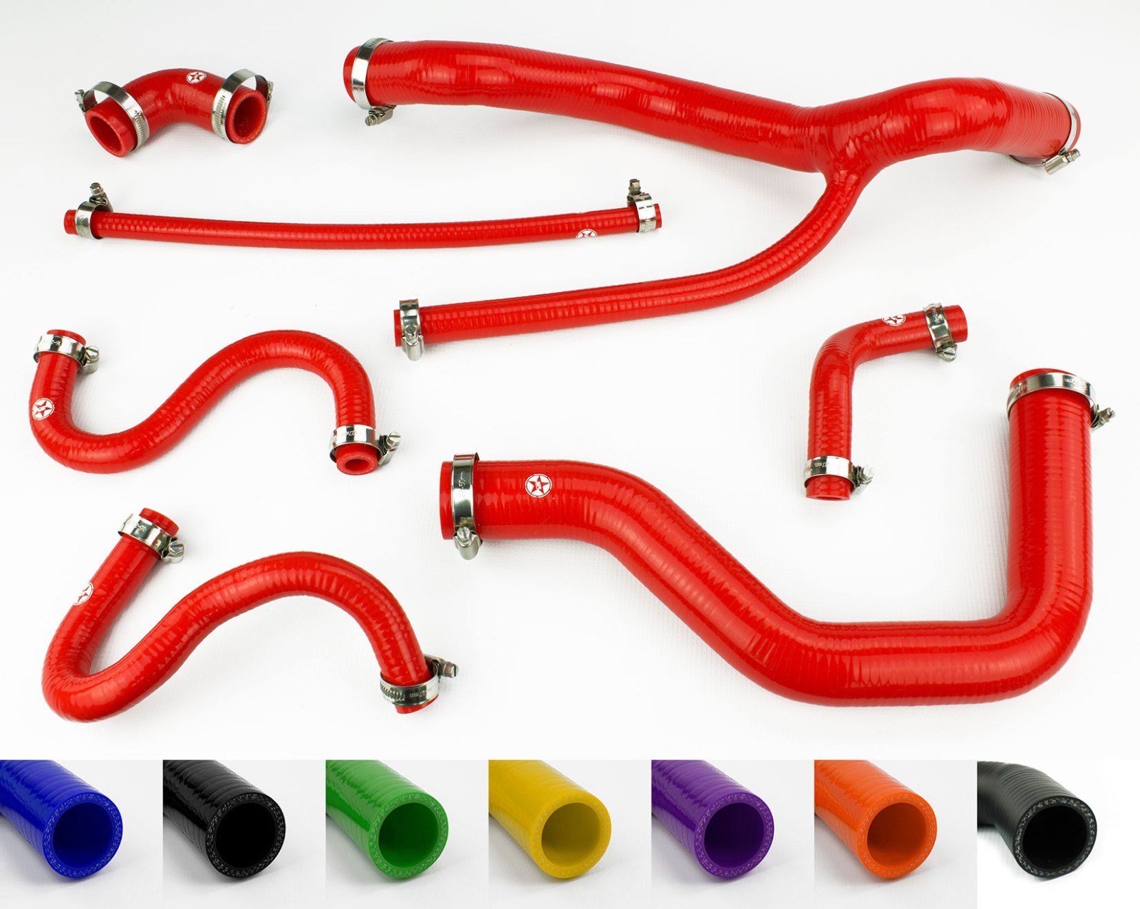 Stoney Silicone Radiator Coolant Hoses fit Land Rover Defender 200TDI RHD 89-91