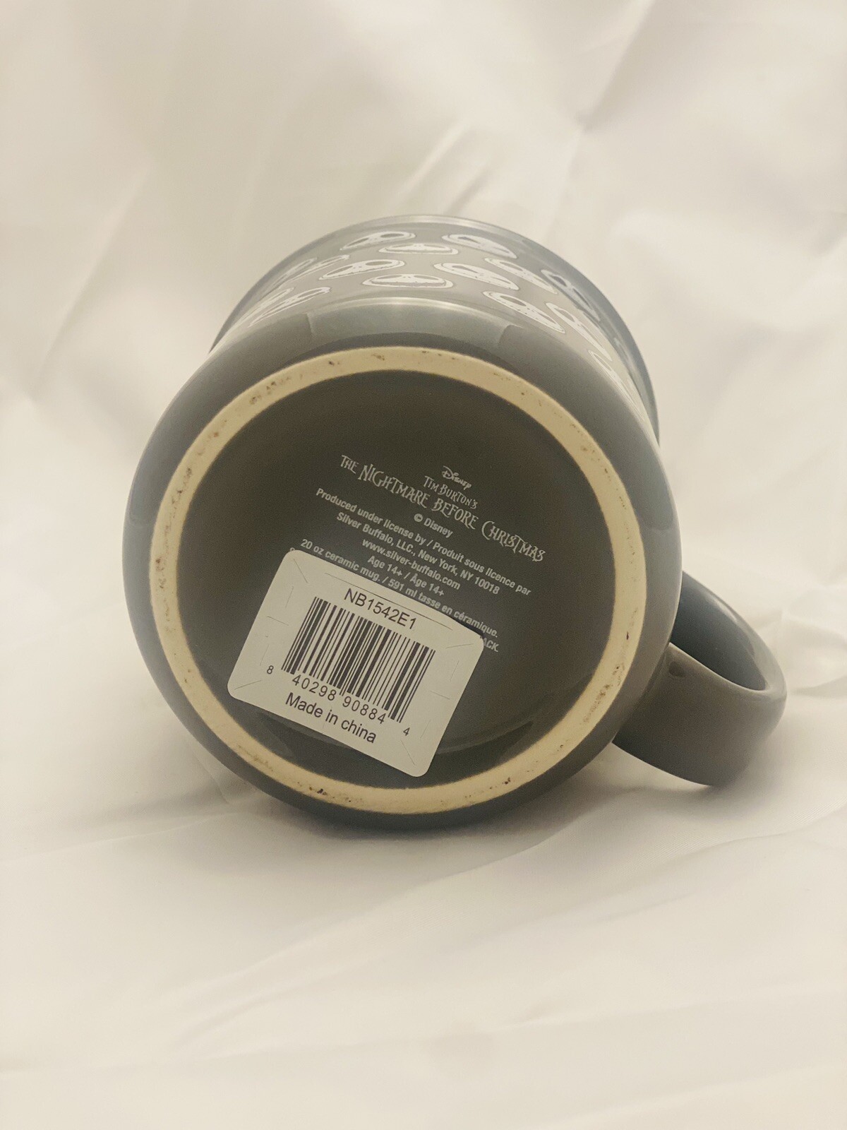 Grey Jack Skellington 20oz Camper Style Mug