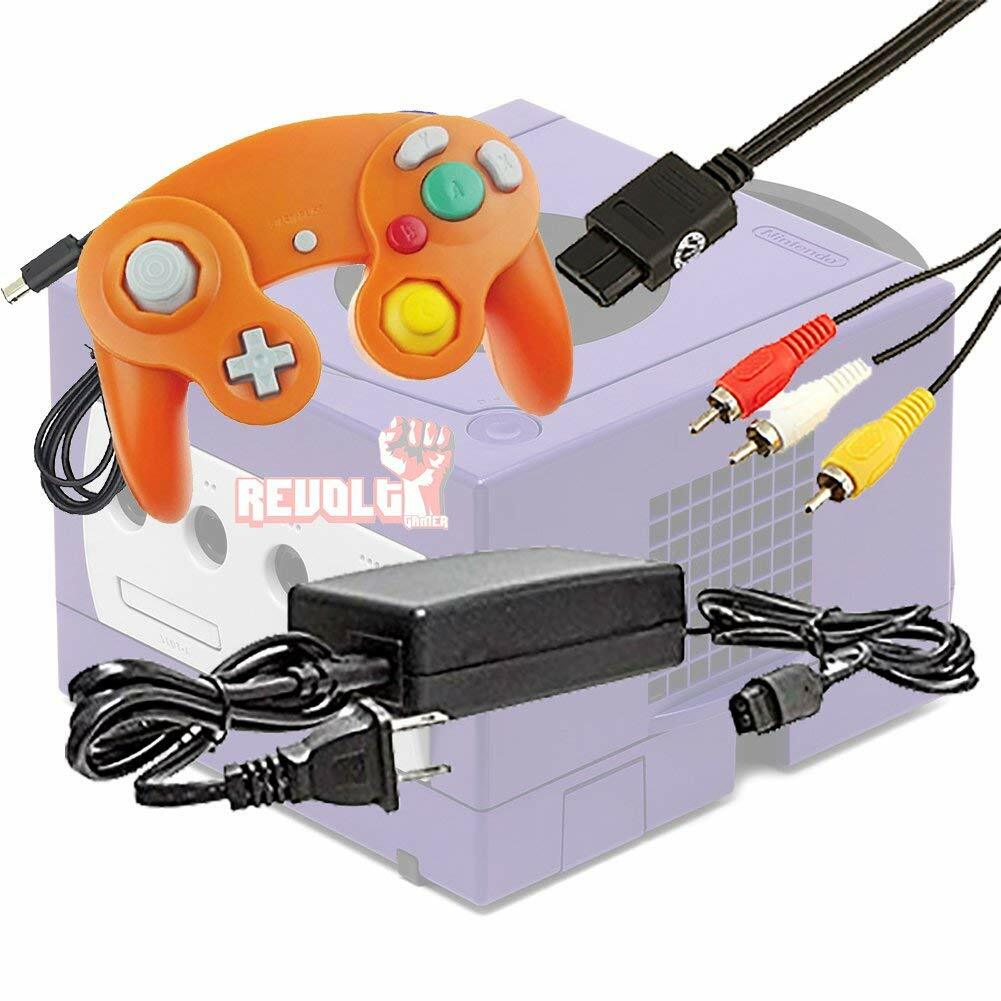 Gamecube Starter Bundle - Controller, Power Adapter, and AV Cable Assorted Color