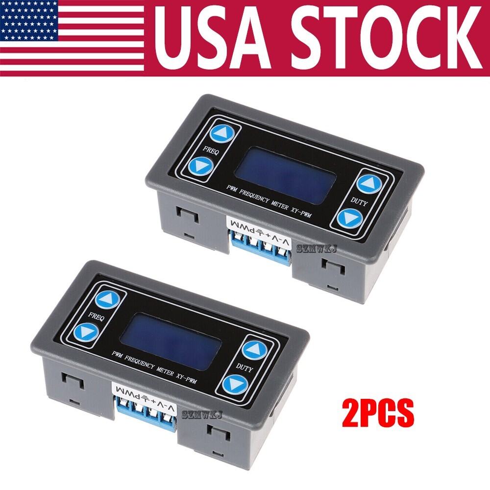 2PCS LCD Signal Generator  PWM Pulse Frequency Adjustable Square Wave 1Hz-150KHz