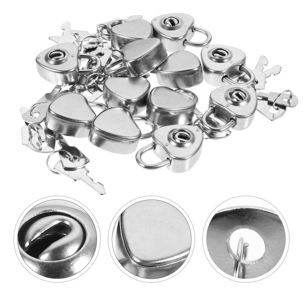 12pcs Key Lock Vintage Padlock with Lock Mini Cabinet Drawer Lock for Luggage
