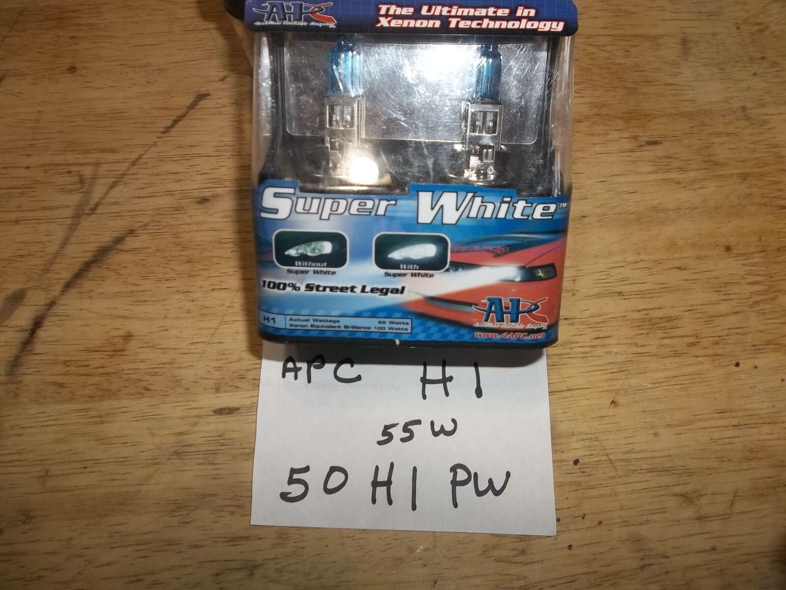 2 Pack APC  H1  Xenon  Bulb 12V 55W  50H1PW street legal  FREE SHIP!