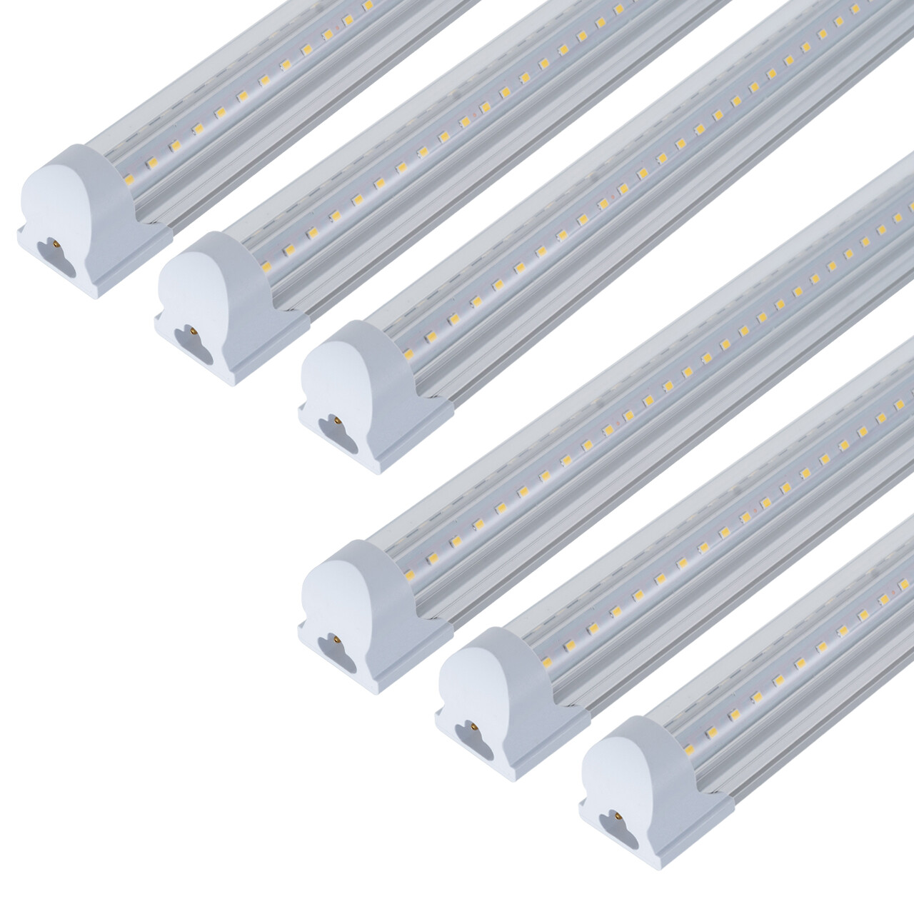 10 PACK 4FT LED Shop Light 40W V Shape Tube Linkable Fixture Super Bright 6000K