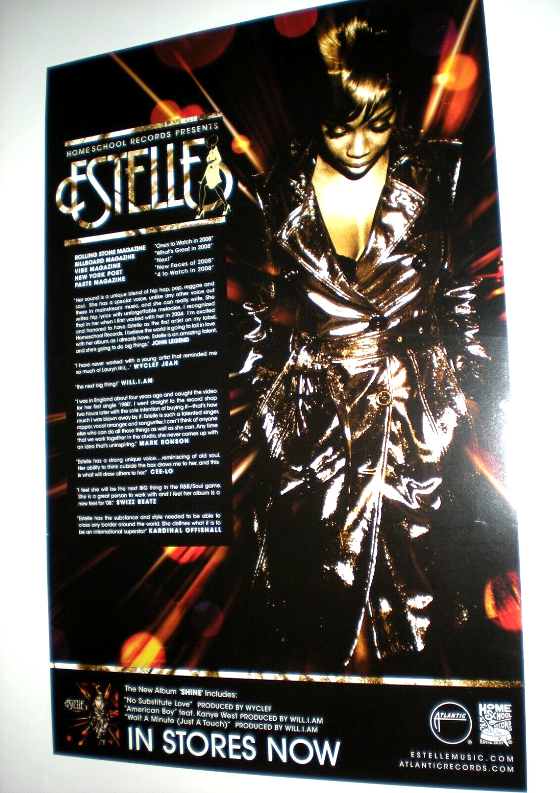 Poster - ESTELLE shine american boy feat kanye west  w
