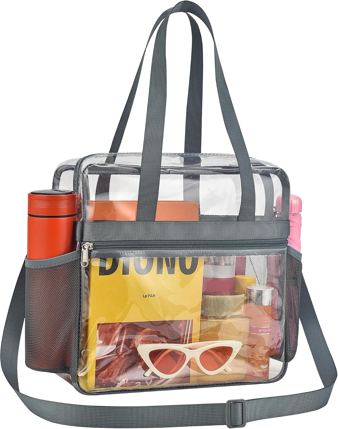 Clear Bag for Stadium Events Founctional 12X6X12 Stadium Approved Clear Tote Bag