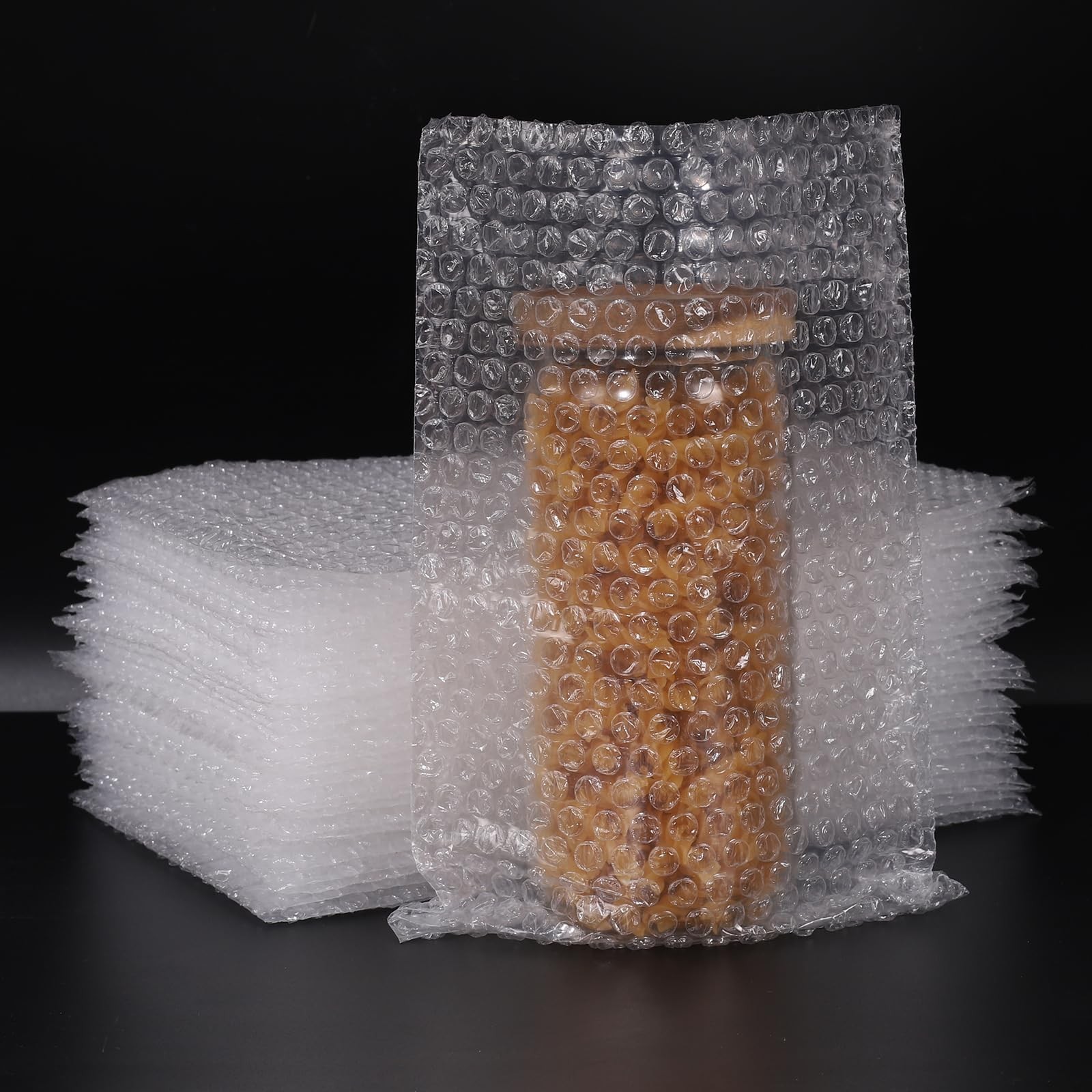 25Pcs Clear Bubble Out Bags, 6X10Inch Bubble Pouches Cushioning Packaging Bag...