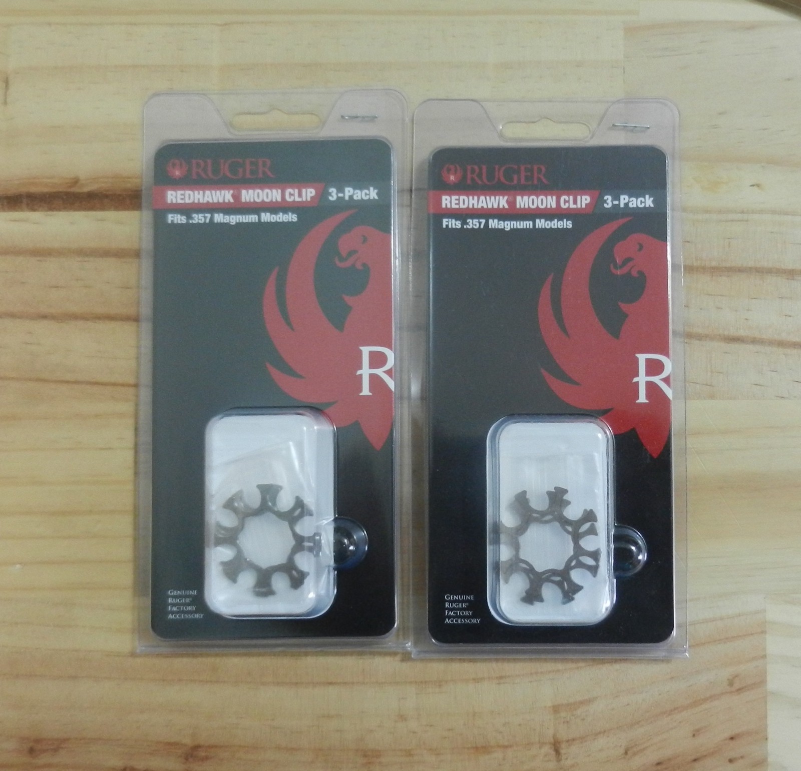 Ruger Moon Clips;  For Redhawk 357 Revolver;  2 Packs of 3 Clips;  90634