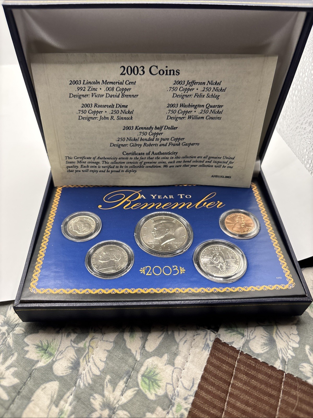 A Year To Remember Coin Set 2003: US Mint