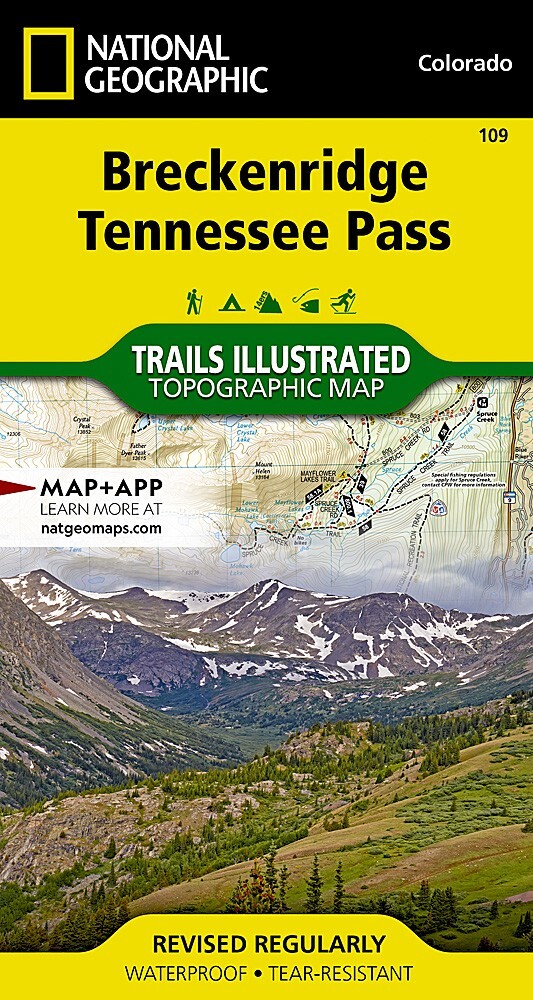 National Geographic Breckenridge, Tennessee Pass Trails Illustrated Topo Map#109