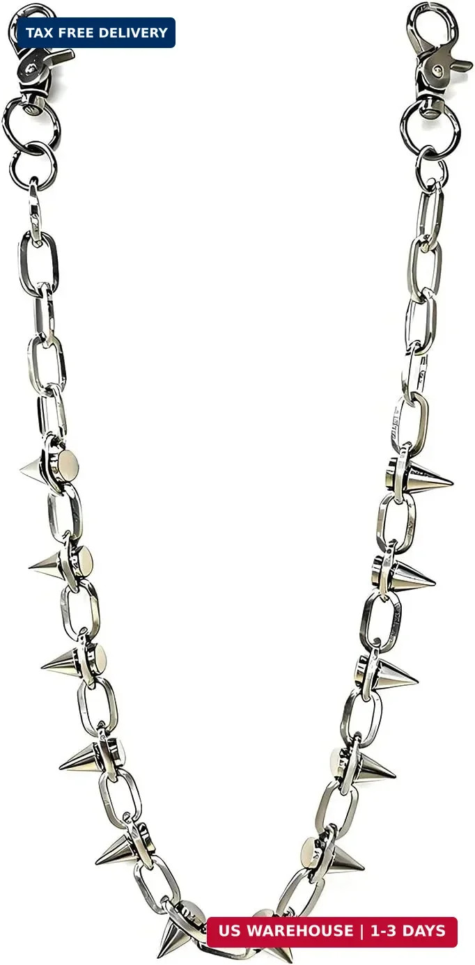 Wallet Chains for Men Women,Rivets Chain Biker Jeans Keychain for Heavy Accessor
