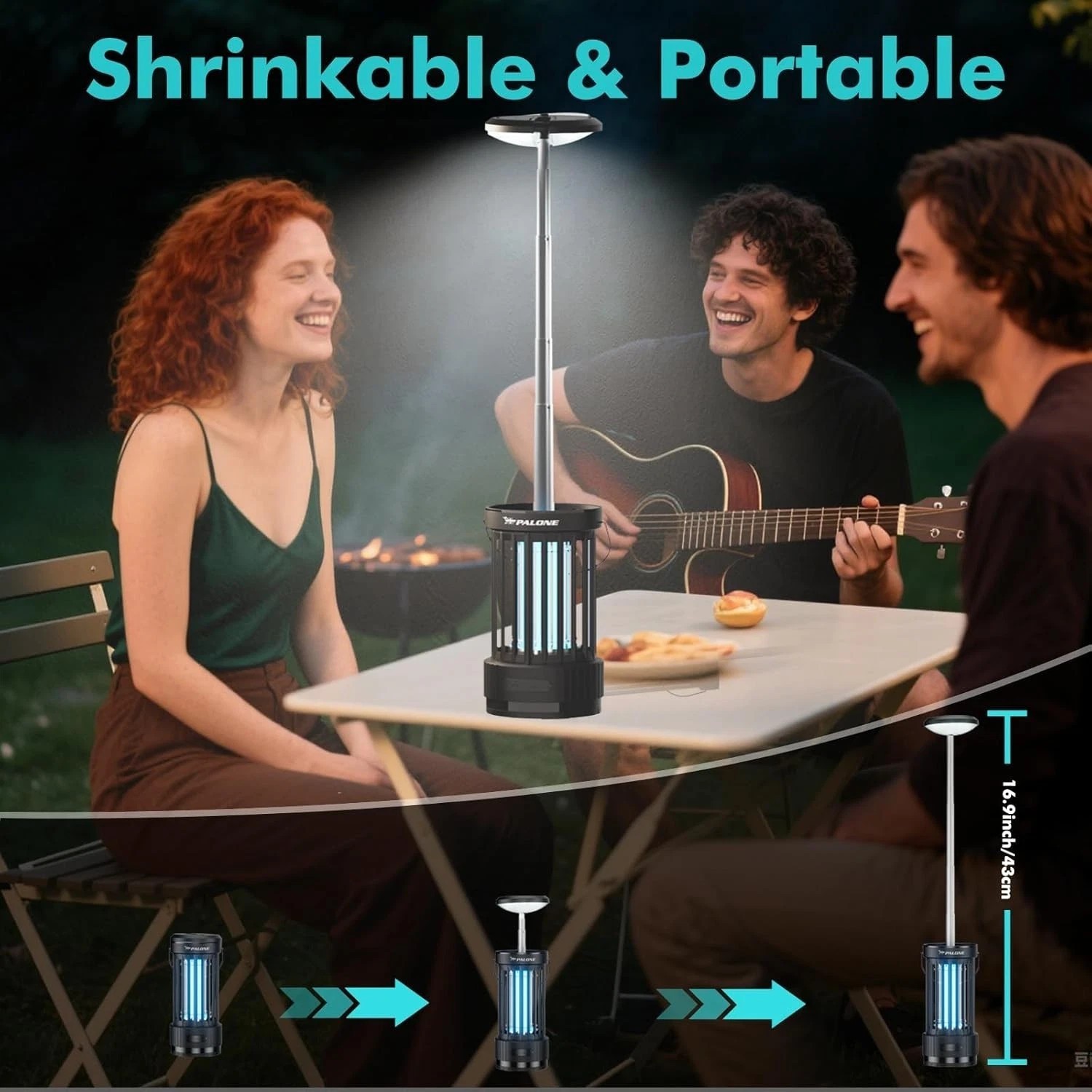 Rechargeable Bug Zapper with Adjustable Light for Indoor Outdoor, , Camping，c