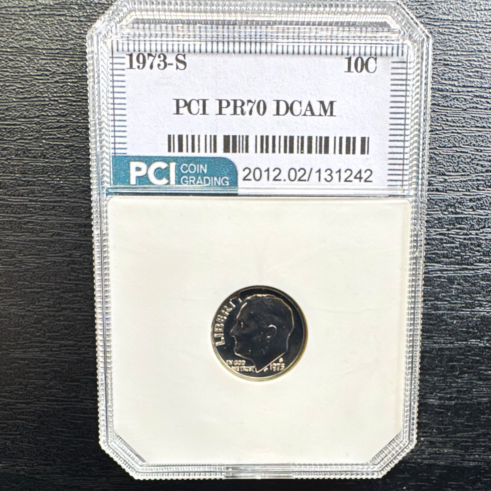1973-S Roosevelt Dime 10C Proof PR70 Deep Cameo (DCAM) PCI Graded