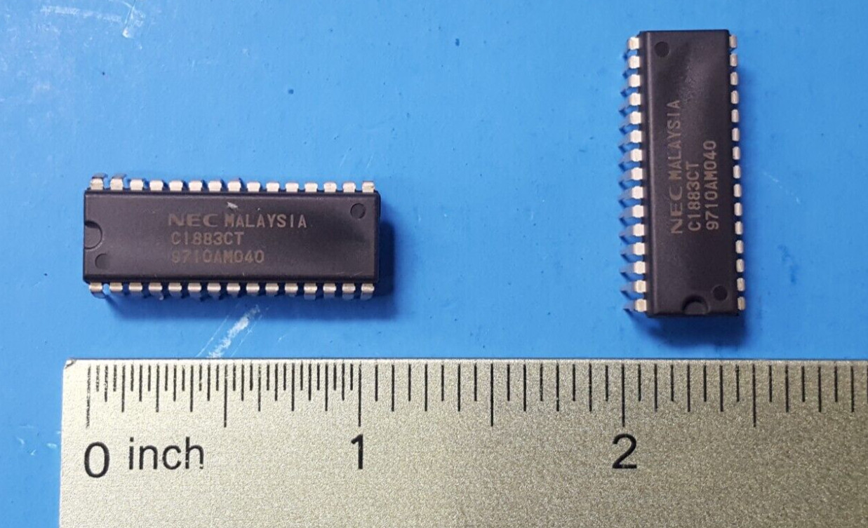 (2PCs) IC SIGNAL PROCESSOR, C1883CT, NEC, UPC1883CT, 30 PIN, P-DIP