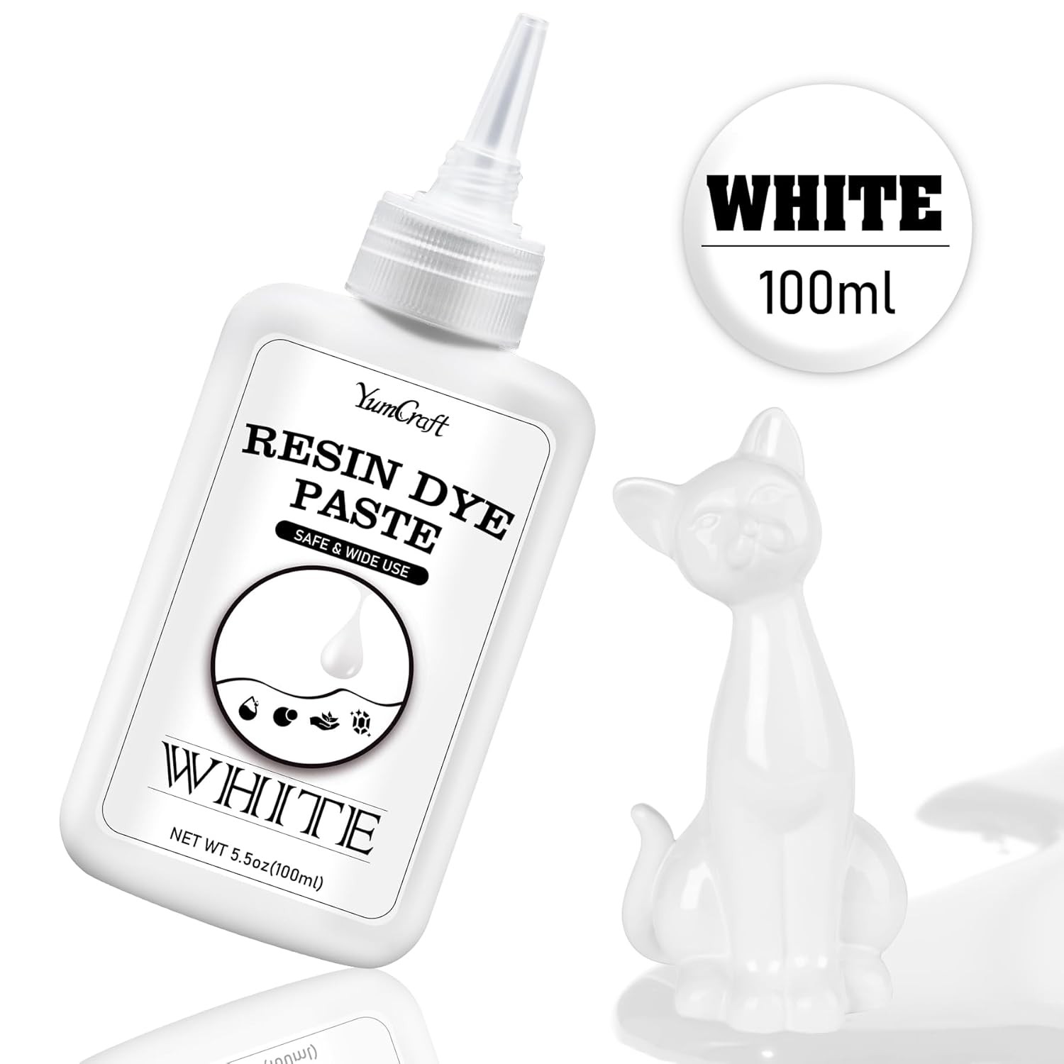 White Epoxy Resin Pigment Paste - 4.5oz Concentrated Black Dye