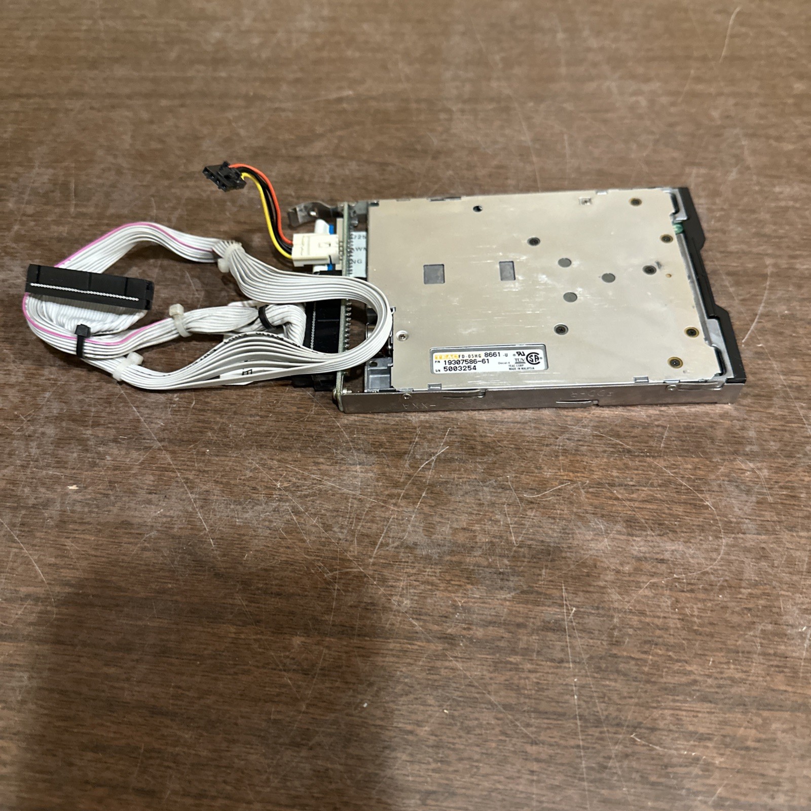 TEAC FD-05HF  Internal 3.5" Floppy Drive 19307588-61 Black Bezel With Cables