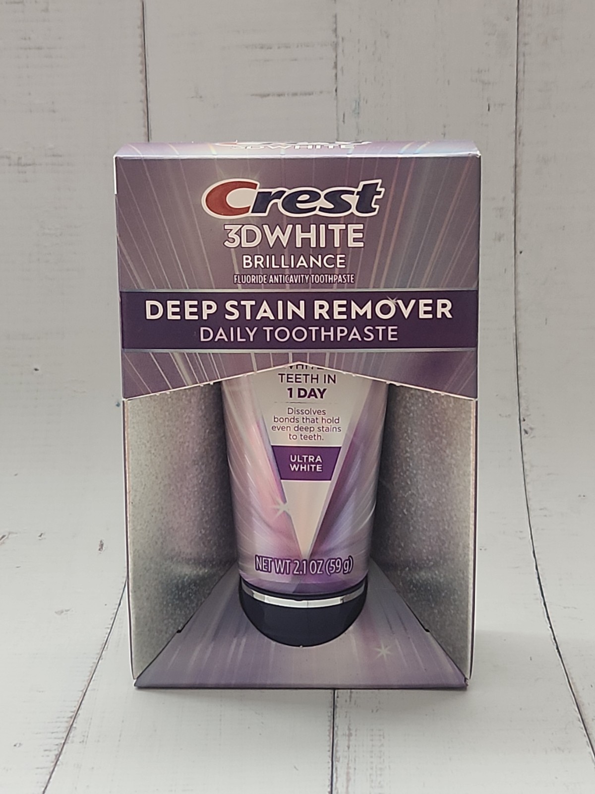 Crest 3DWhite Brilliance Deep Stain Remover Ultra White Toothpaste, 2.1 oz