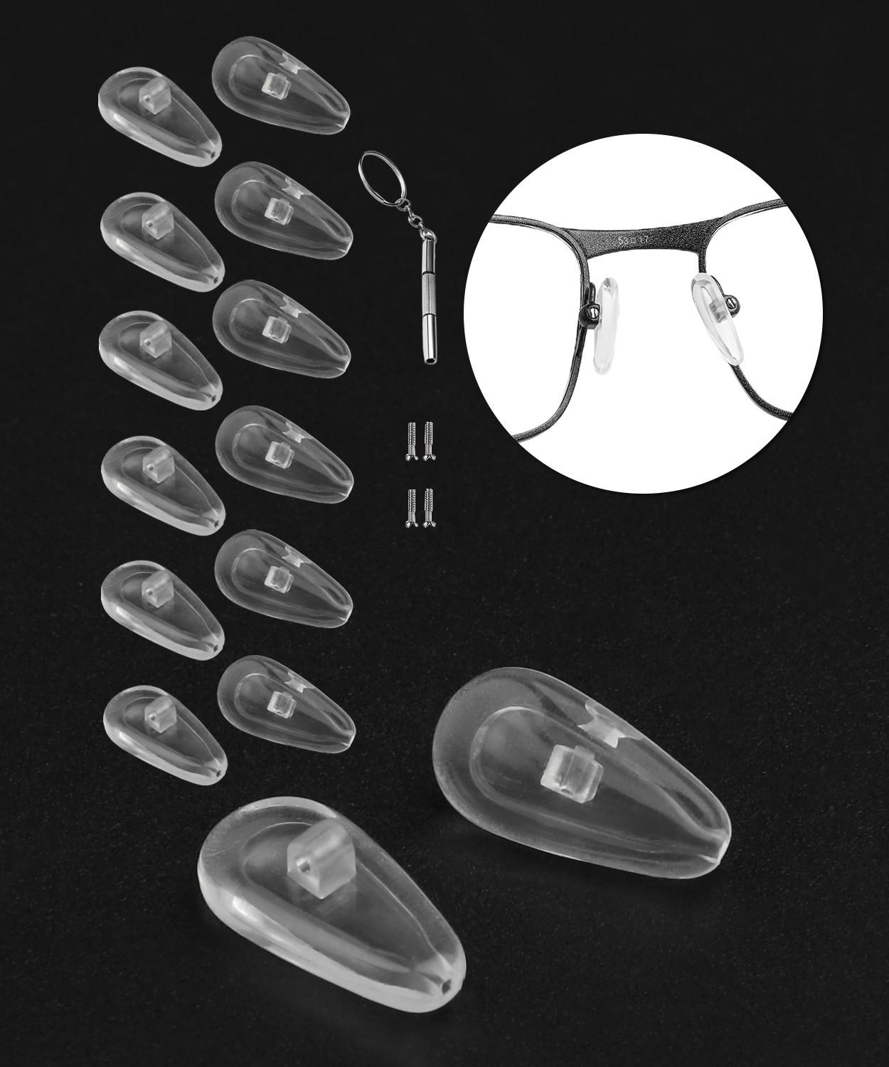 6 Pairs Clear Nose Pad Replacement Nose Piece for Costa Del Mar Turret 6S6009