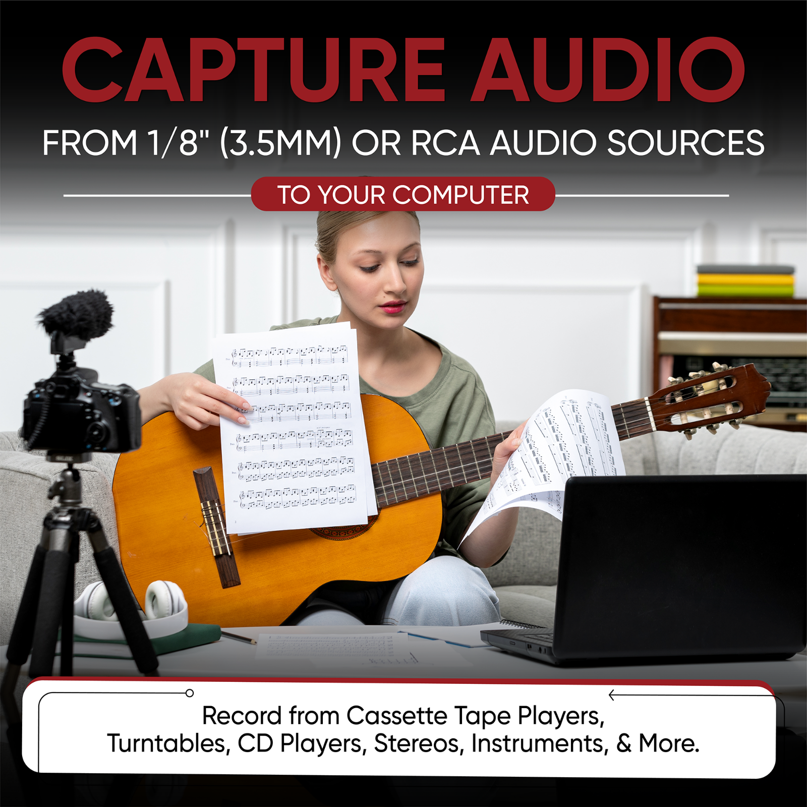 ClearClick Audio to USB 2.0 (Second Generation) Audio Capture Device Card Cable
