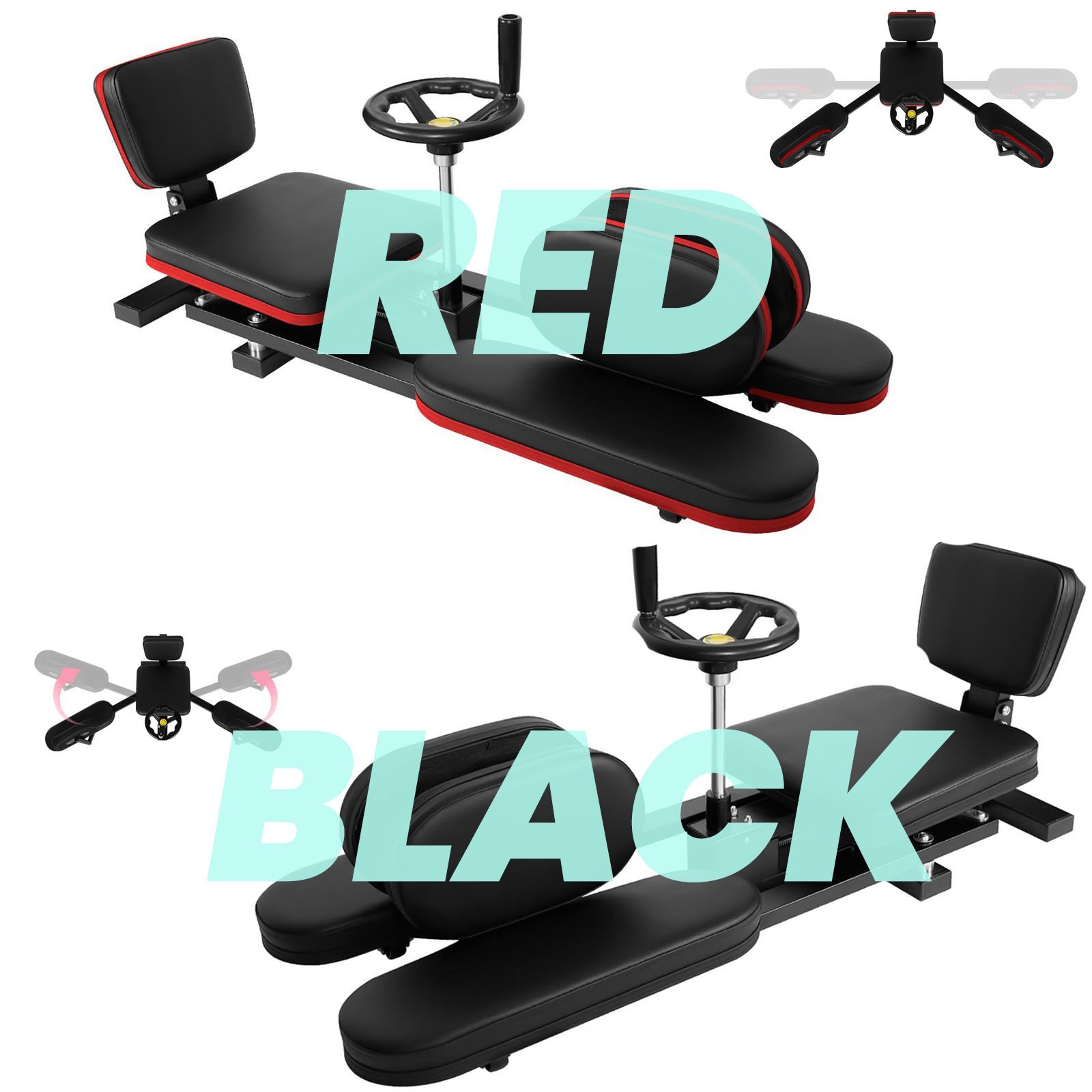 Black/Red 330LBS Leg Stretcher 0-180°Adjustable Leg Split Stretcher Machines