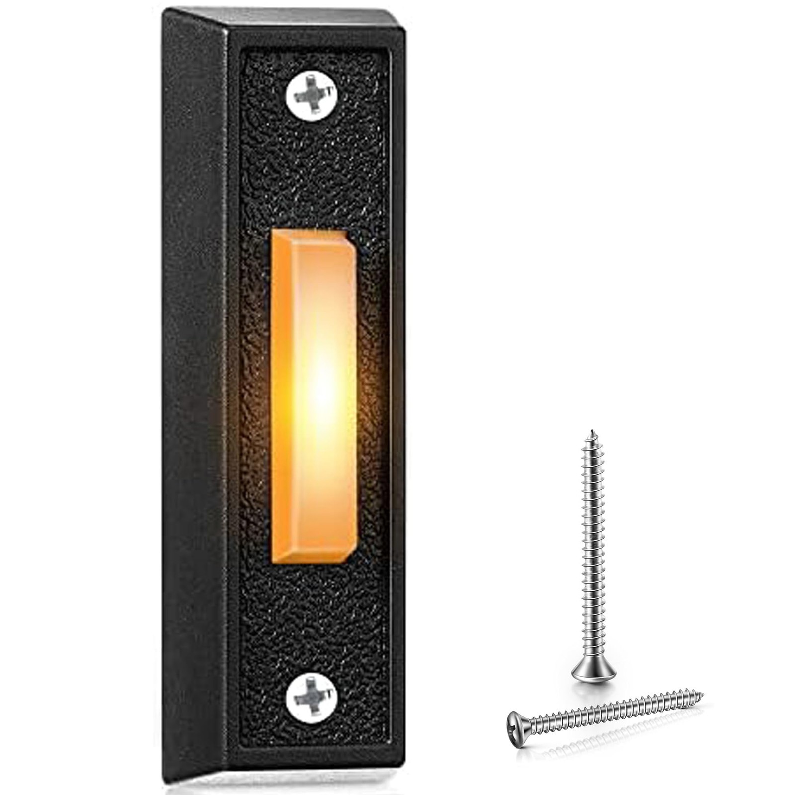 LED Lighted Door Bell Button Push Switch Wall Mounted for Chime Ring