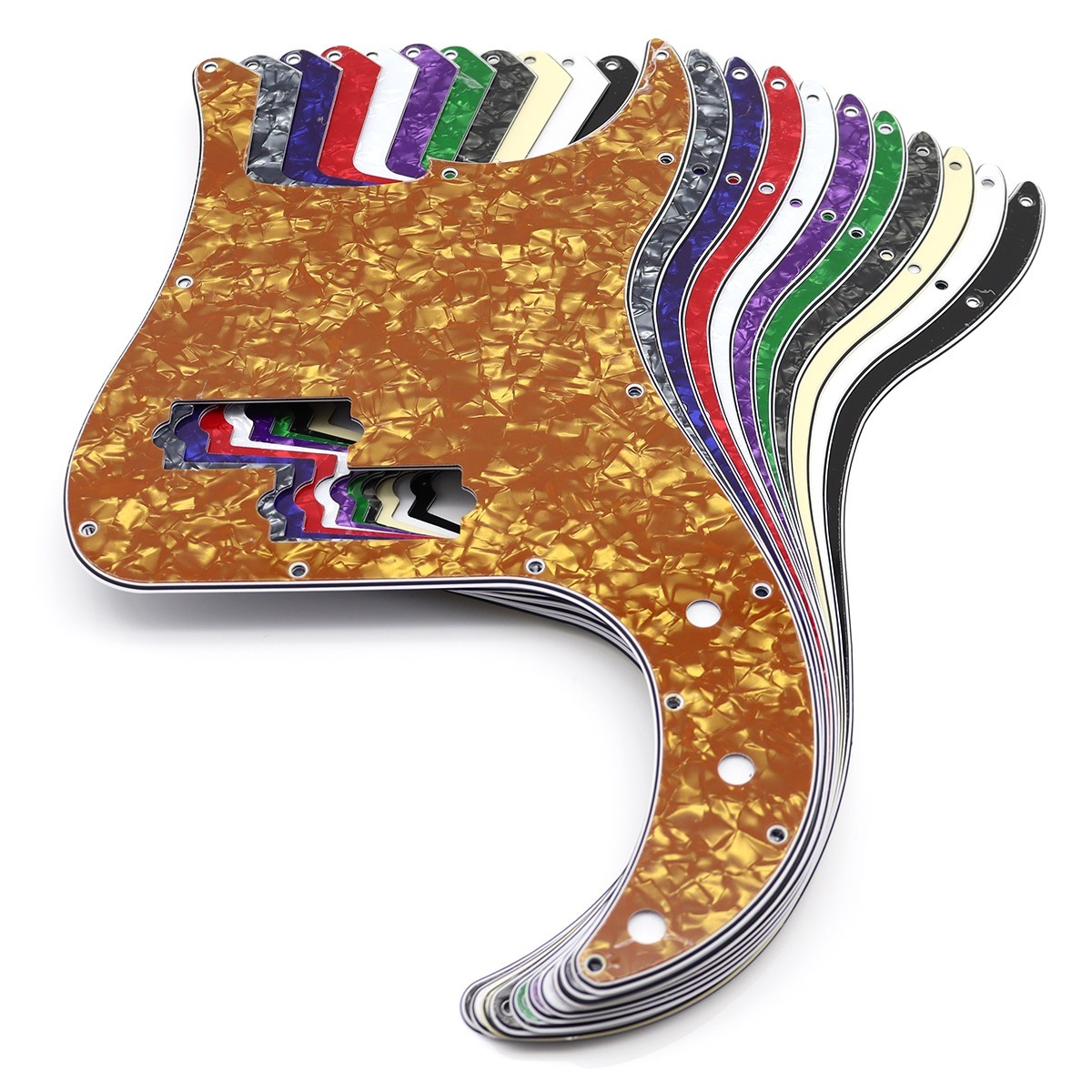 PVC 4 String P Bass Pickguard 13 Screw Holes Scratch Plate for Electric PB Bass