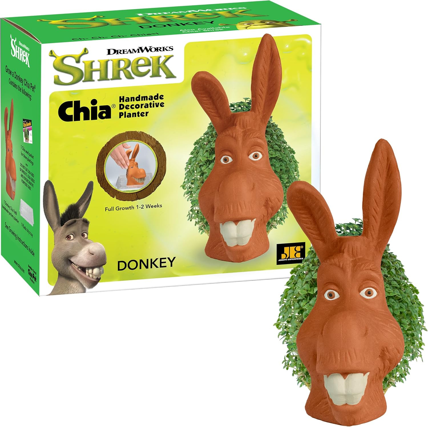 Pet Donkey with Seed Pack, Decorative Pottery Planter, Easy to Do and Fun to Gro