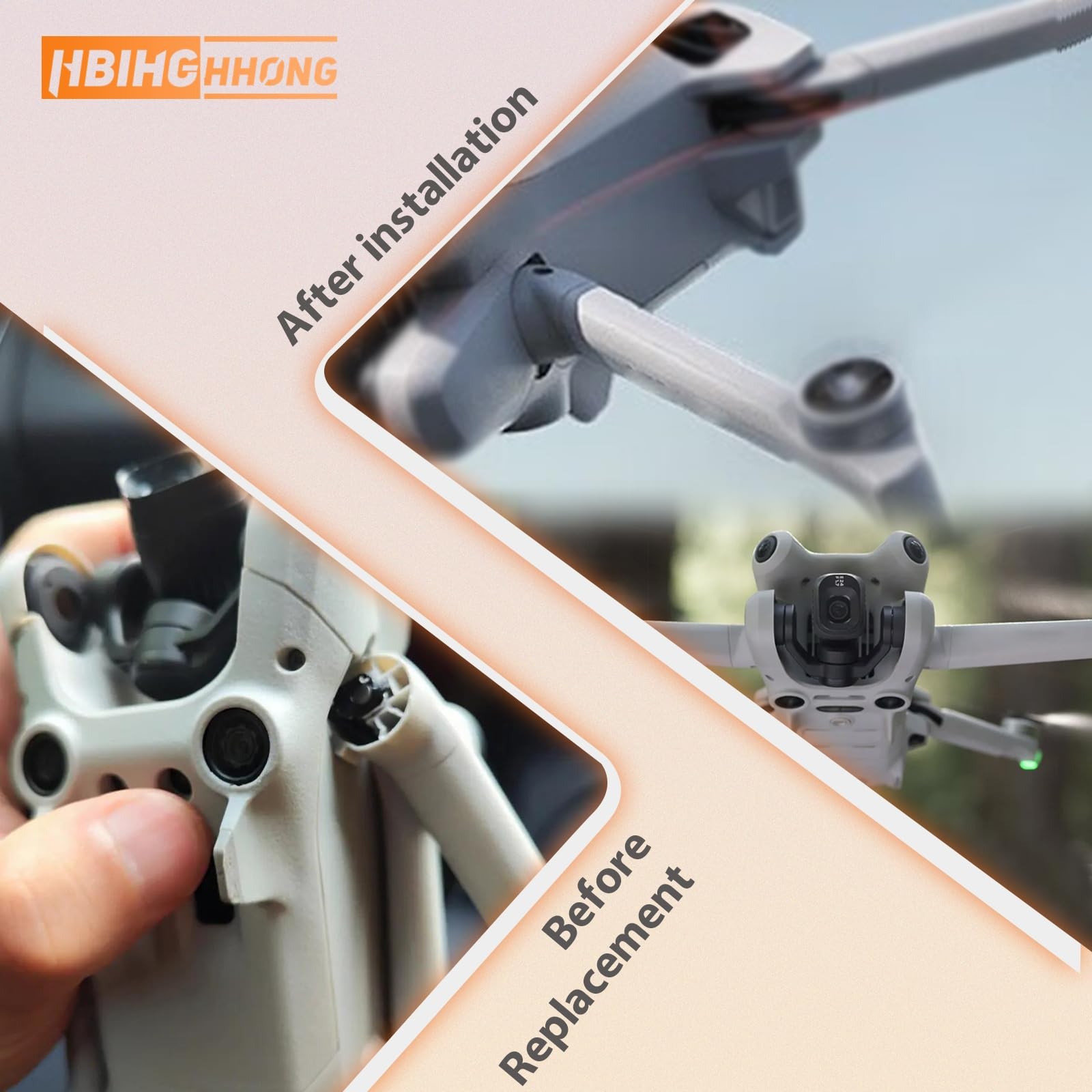 Front Arm Axis Replacement for DJI mini 4 pro/Mini 3 Hinges Arm...