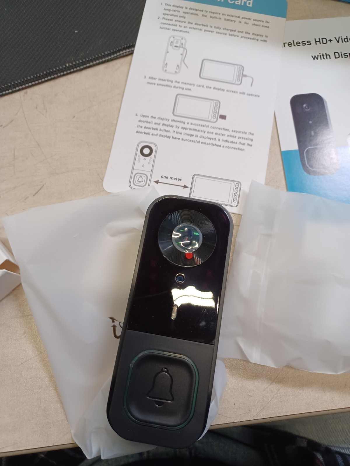Wireless HD Video Doorbell With Display 4.5"in Display