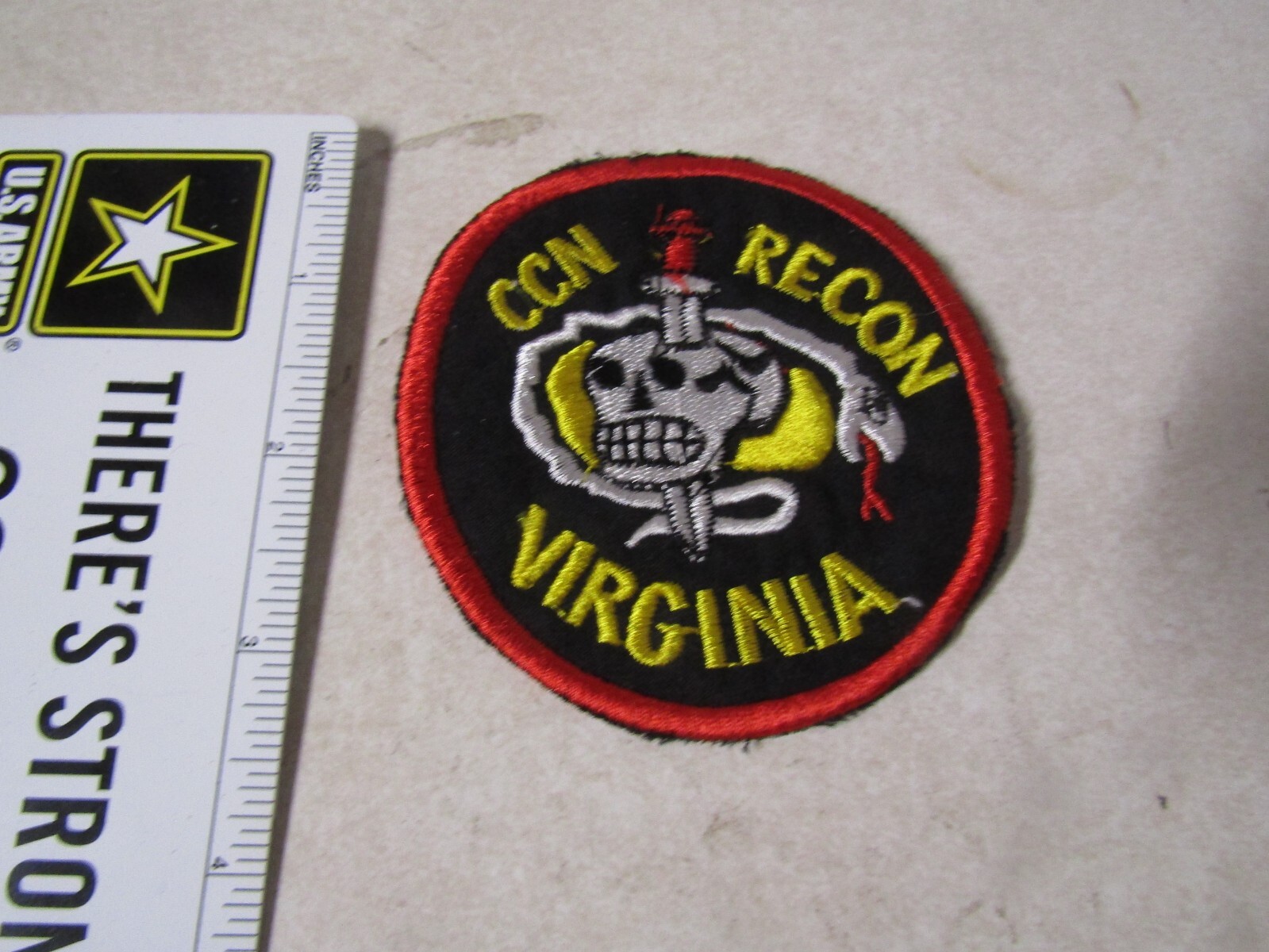 MILITARY PATCH OLD VIETNAM ERA SPECIAL FORCES GROUP CCN RECON TEAM RT VIRGINIA