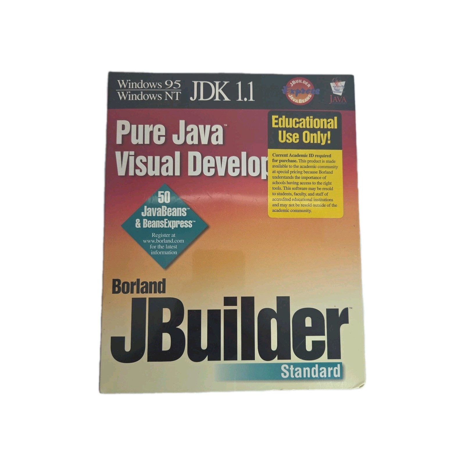 Borland JBuilder Standard Windows 95/NT (Package Mostly Sealed) Pure Java Visual